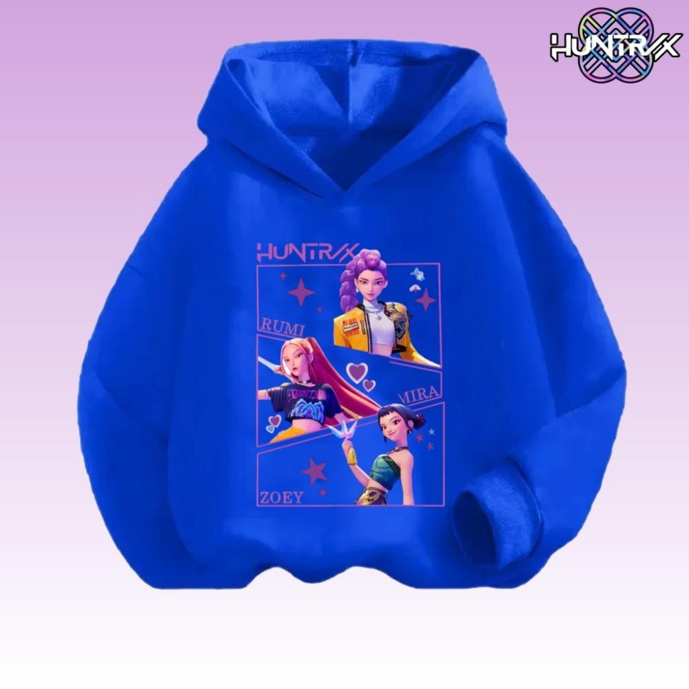 K-pop Devil Hunter Children's Hooded Coat Anime Cartoon Fashion Girl Spring and Autumn Cute Coat Children's Clothing