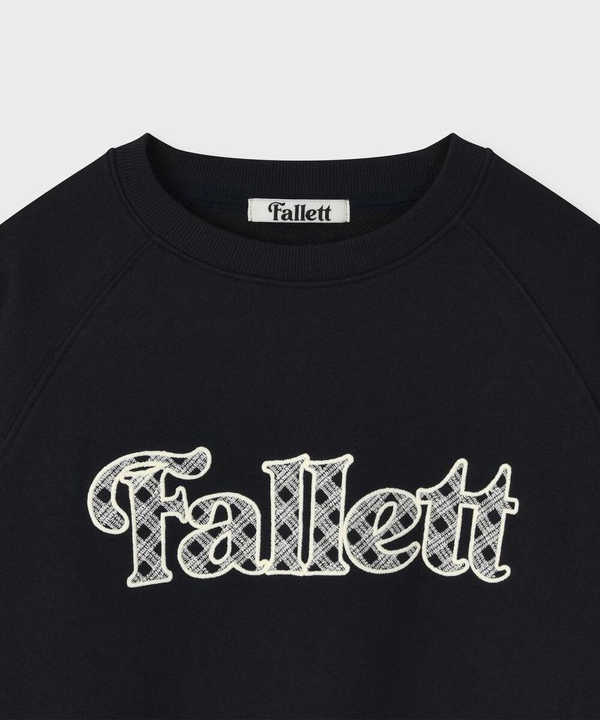 FALLETT Check Story Logo Sweatshirt Navy