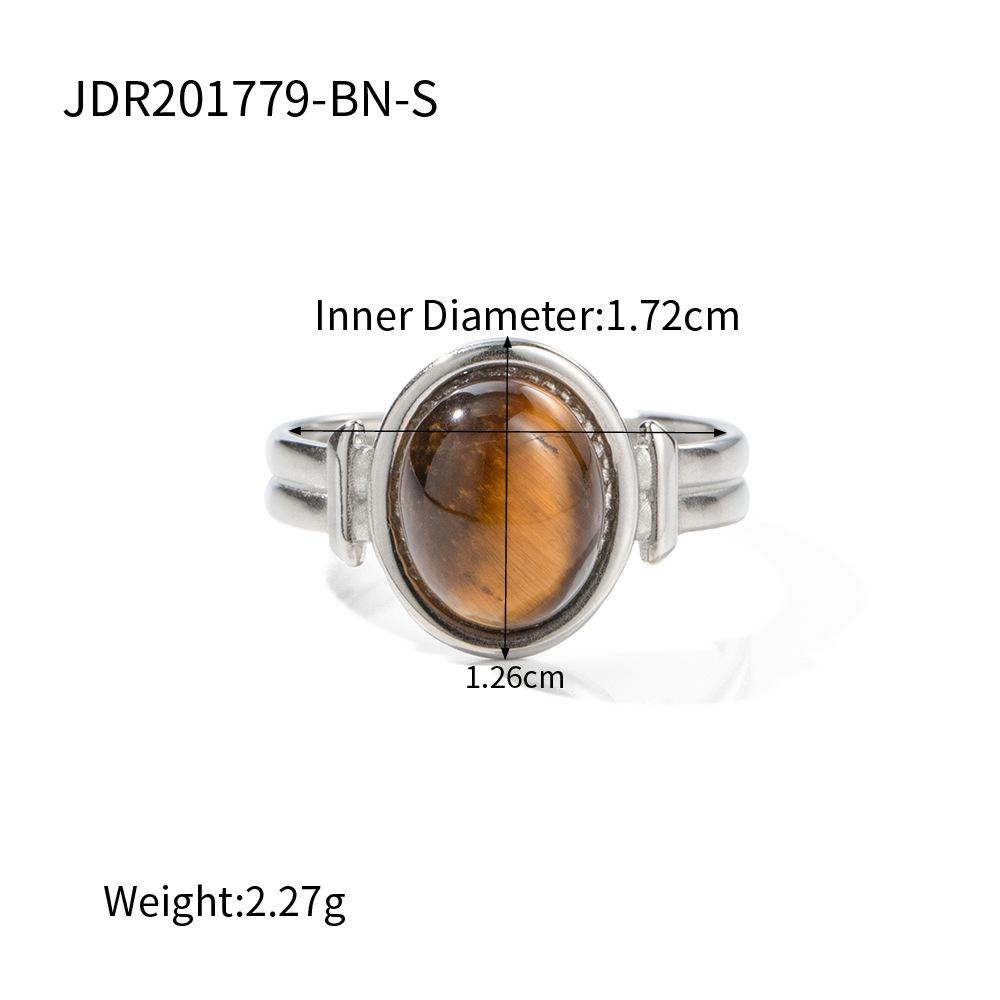 French Elegant Natural Stone Ring