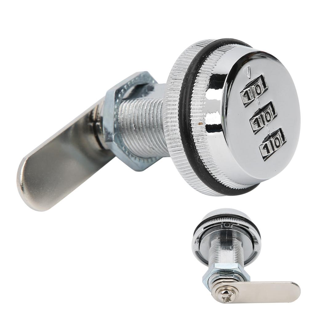3‑Digit Combination Cabinet Lock Zinc Alloy Password Locks Home Security Supplies for DrawersSilver
