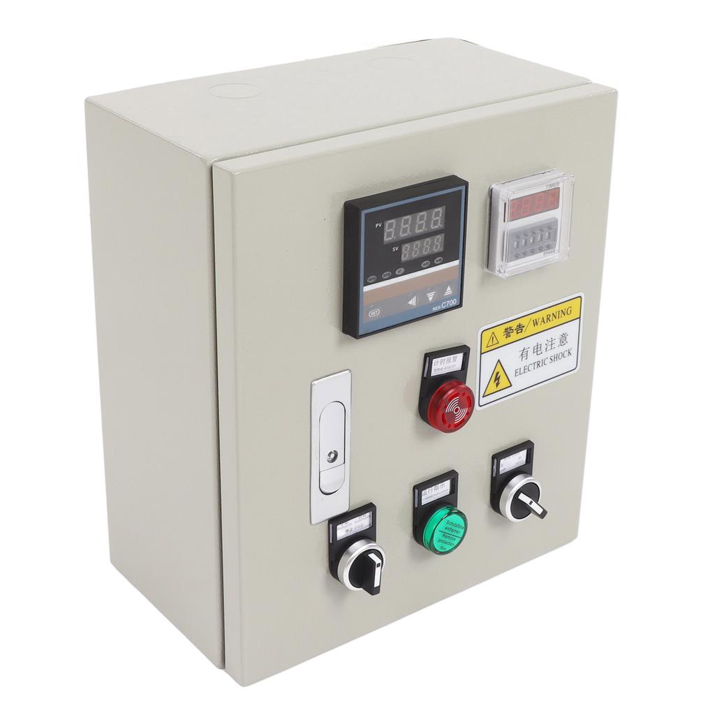 PID Temperature Controller 7.5KW Intelligent Thermostat High Precise Temperature Control Box with Thermocouple AC220V