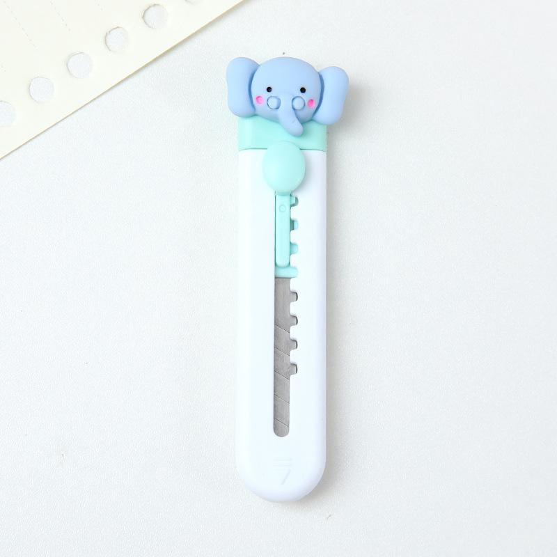 Mini cuchillo utilitario de dibujos animados para estudiantes, abridor de letras Kawaii pequeño, Clip de papel para oficina, suministros para estudiantes, accesorios de oficina