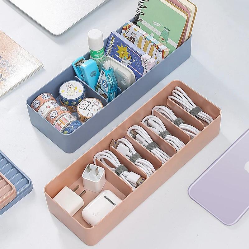 Multi Functional Cable Storage Box, Dust-proof Power Cord Storage Cable Manager, Desktop Charging Cable Storage Box