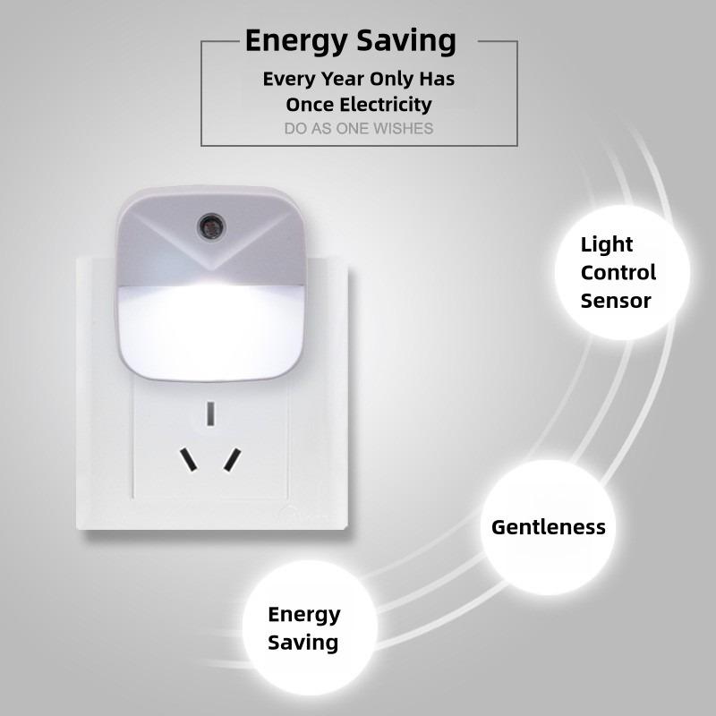 LED Night Light With Motion Sensor Light EU Plug Socket Lamps Children Night Lights Wireless Wall Bedside Bedroom Night Lamp