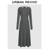 UR Women's Winter Slim-Fit Hooded A-Line Dress