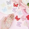 10/20PCS 4.5*3.5cm Embroidered Mesh Butterfly Cloth Patches Appliques for Clothes Sewing Supplies DIY Hair Clip Accessories