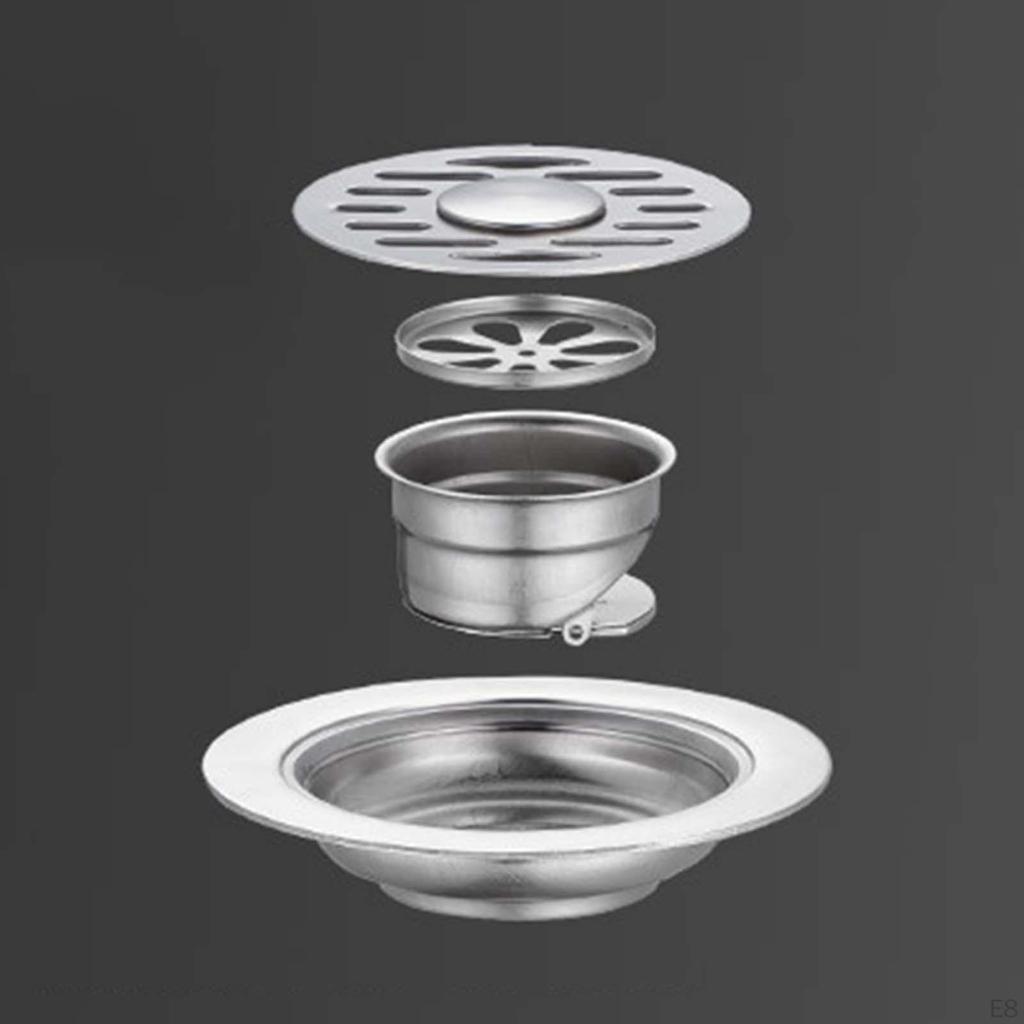 15cm Univerzální Kulatá Podlahová Vpusť do Bazénu Sprchový Sifon Kryt pro Koupelnu Prádelnu