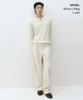 MUSINSA STANDARD [Victoria Wool] Minimal Ribbed Henley Neck Knit [Cream]