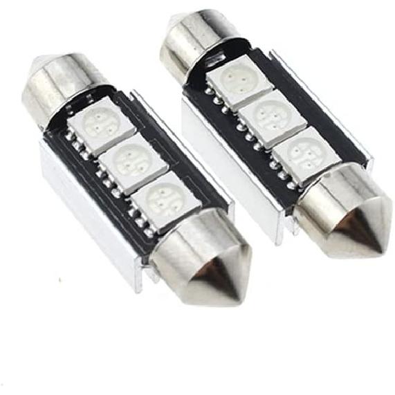 9-30V Extremely Bright 6411 6418 C5W Festoon LED Bulbs Error Free 1.5" 36mm for Interior Map Dome Lights and License Plate Courtesy Door Lights, Pure