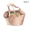 1Pcs Durable Large Capacity Canvas Shoulder Bag Striped Simple Top-Handle Handbag Travel Casual Striped Tote Bag