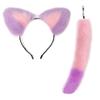 Stylish Fox Tail Pendant Keychain Adornment Dainty Cat Ear Hairband Portable Car Charm for Bag Backpack Decoration