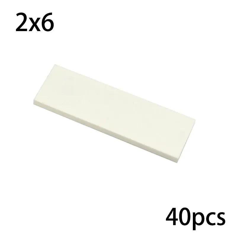 2x6 Dots Creative Size MOC Building Blocks Smooth Thin Flat Tile Figure Educational Bricks Compatible 69729 Toys for Kid