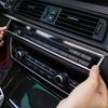 Car Styling Console Multimedia AC CD Panel Decoration Frame Cover Trim Strip Sticker For BMW 5 Series F10 Interior Accessories