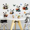 Cartoon Panda Reading A Book Bedroom Study Home Background Beautification Decoration Stickers
