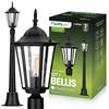 Lâmpada de Jardim Externa E27 Poste Lanterna 110cm Preta Bellis Lumiled
