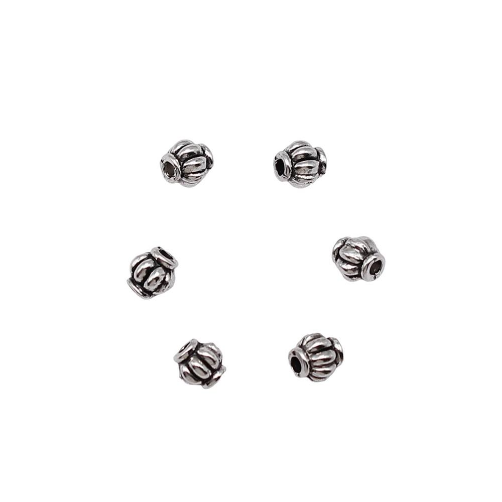 Multi Color Flower Edge Spacer Beads Metal Charms For Jewelry Making Accessories