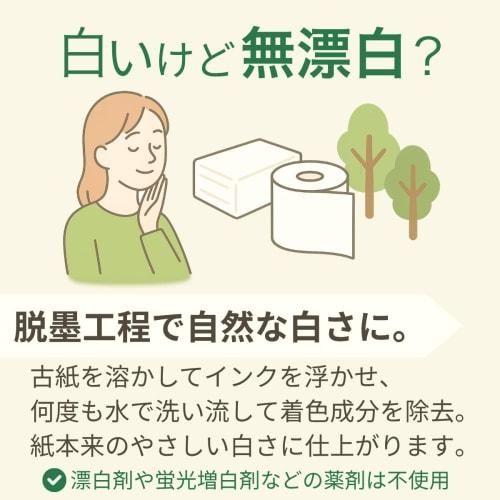 Protect the Forest! Single Toilet Paper, Individually Wrapped, 100m x 60 Rolls, Commercial Use, Unscented, Additive-Free, Unbleached, Double Roll, Per