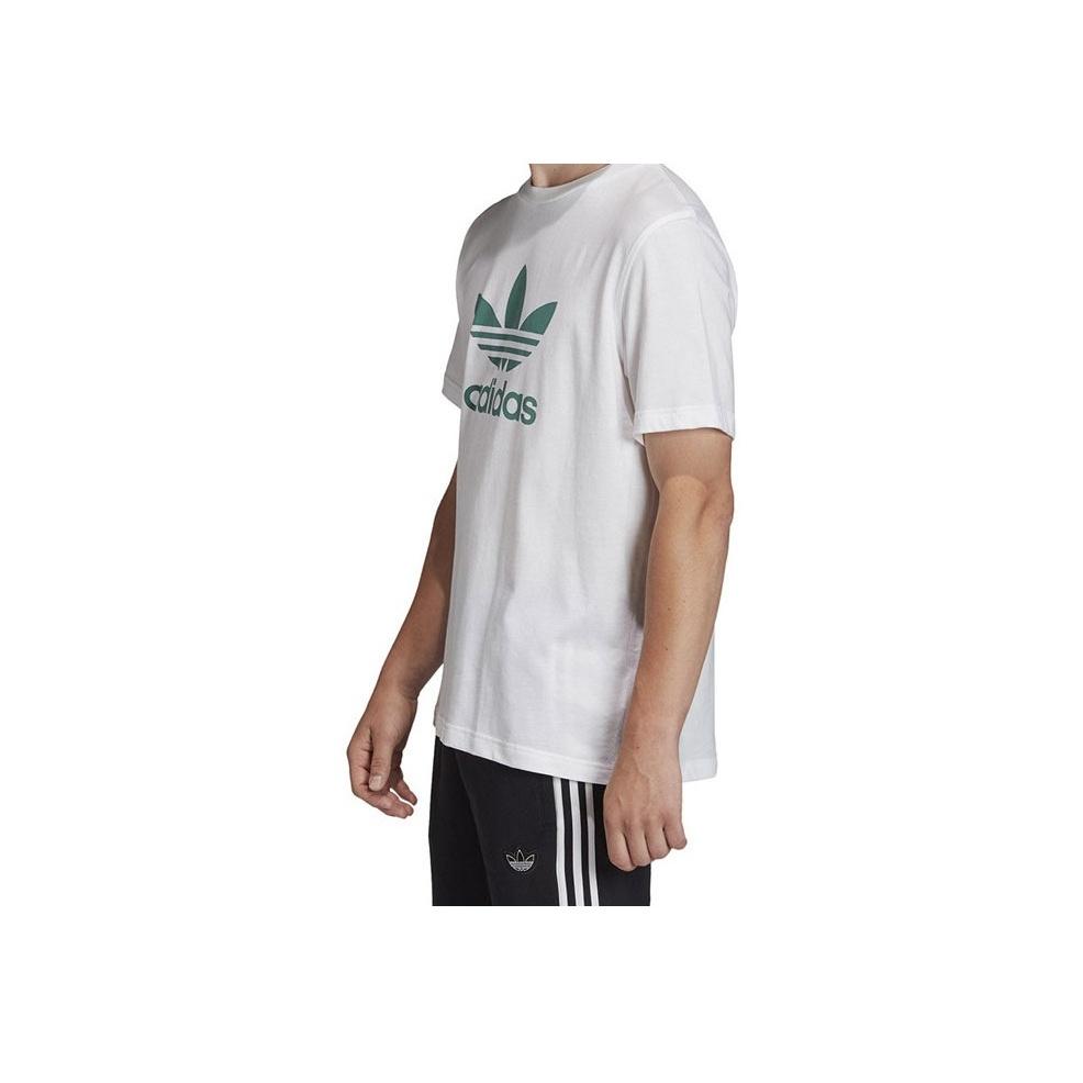 Adidas Originals Trefoil Letter Logo Crew Neck T-Shirt Men Tops White FM3789