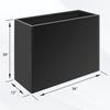 36 Metal Planter Box Large Rectangular Window Box with Drainage Holes Rust-Proof Coating Modern Outdoor/Indoor Flower Box for B