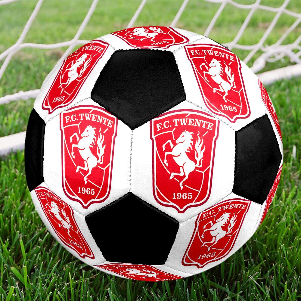 1 PZ F.C. Logo Twente pallone da calcio misura 5 Pallone da calcetto Praha Colorato Per tutte le età Cucito a macchina PVC Pronto per la competizione Resistente Alto rimbalzo