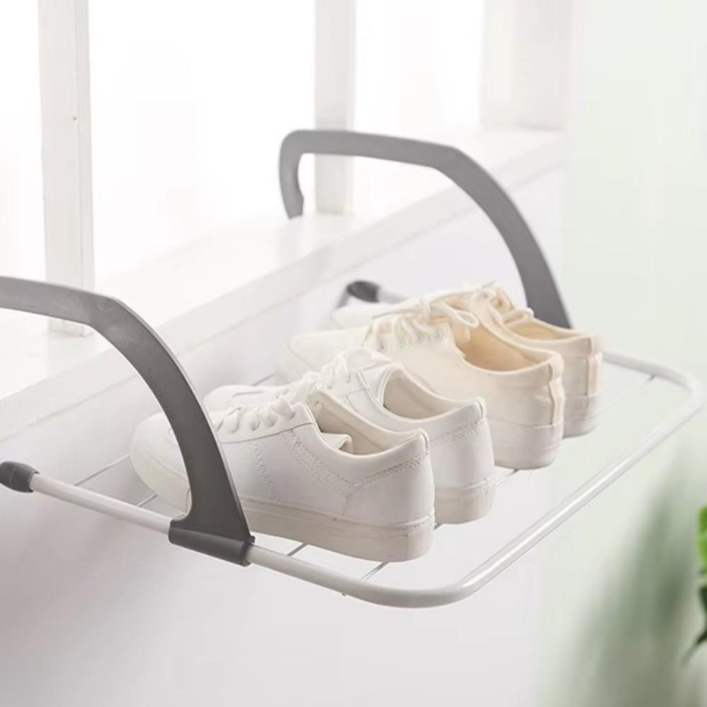 Space Saving Clothes Drying Rack Collapsible Balcony Drying Rack Foldable Clothes Hanger  Bathroom