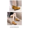 Large Size Pointed Head Thick with Martin Boots Female 2025 New A Foot Stirrup Suede Low Heel Short Boots
