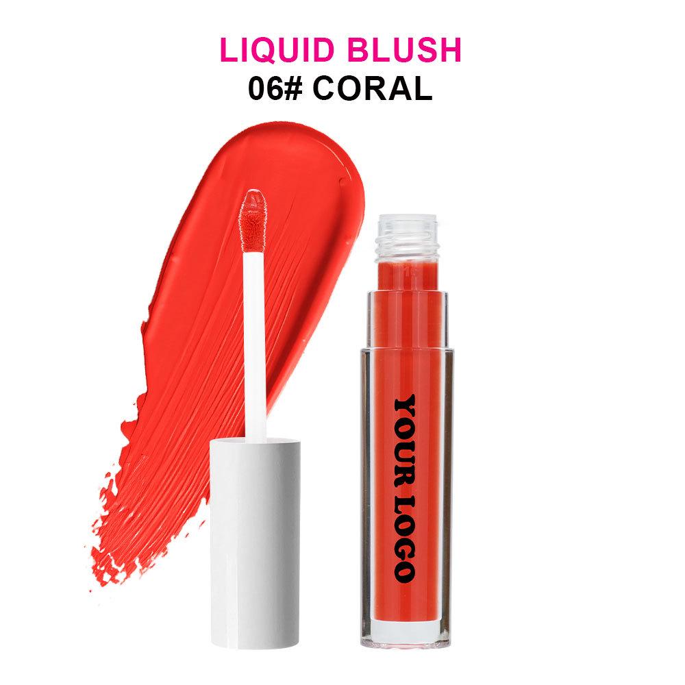 Long-lasting Waterproof Liquid Blush: Matte & Shimmer, Non-Fading, Pigmented