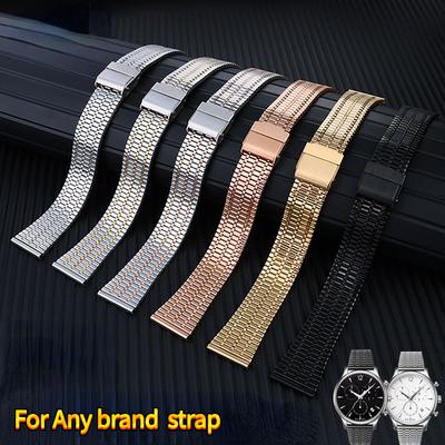 Watchband Quick Release Thin Stainless Steel Metal Men's Women's Watchband 18mm 20mm 22mm For Longines TISSOT Casio Watch Strap Bracelet
