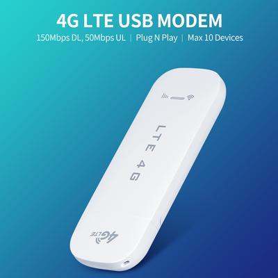 4G LTE USB модем 4G маршрутизатор Мобильная точка доступа WiFi с слотом для SIM-карты 150 Мбит / с DL 50 Мбит / с UL Max 10
