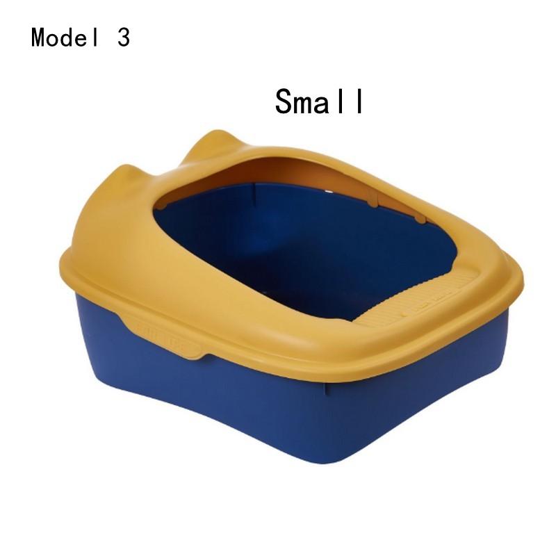 

Полузакрытый лоток для фекалий, кошачий туалет, товары для питомцев, лоток для кошачьего туалета с высоким бортиком синий
