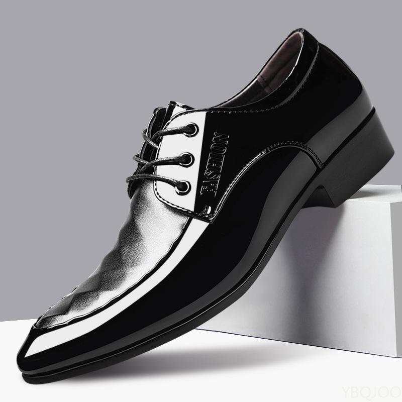 

Large size Men s leather Shoes Casual Business Dress Shoes Versatile comfort wedding Loafers High quality lace up Male footwear 48
