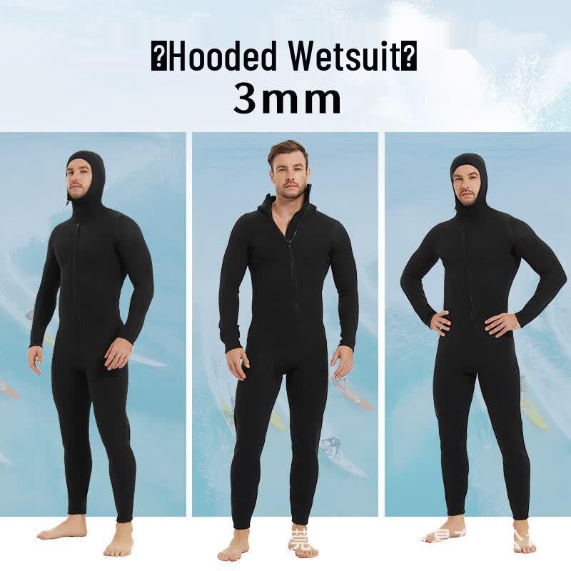 OLOEY 3MM Hooded Full Wetsuit S