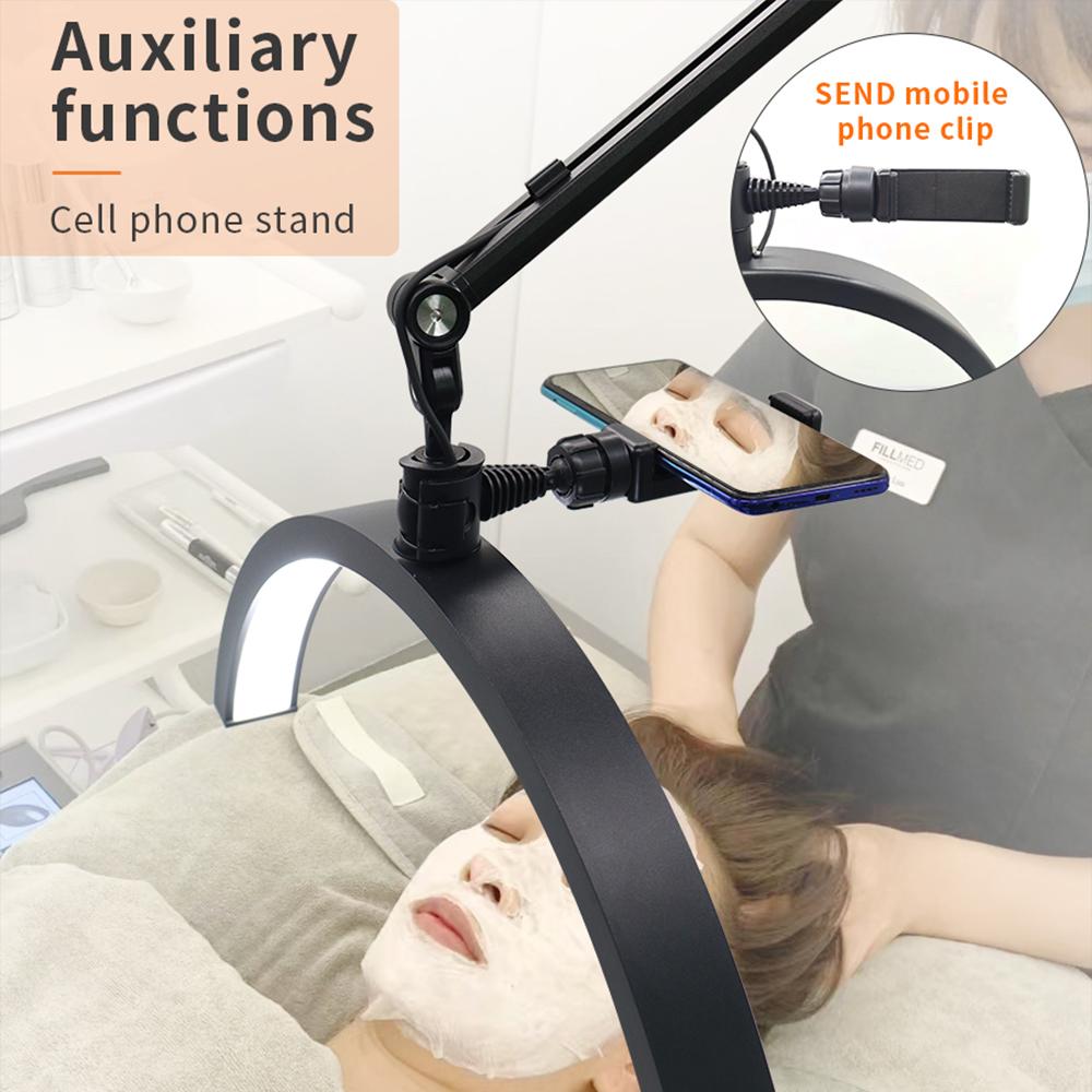 HD-M50X 36 W Boden-LED-Videoleuchte, halbmondförmiges Fülllicht, 3000 K–6000 K, dimmbar mit Teleskop