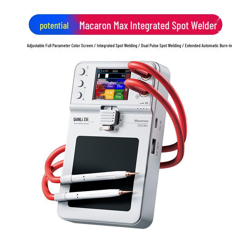 

Macaron Max Portable Color Screen Dual Pulse Spot Welder with Copper Welding Pen Tip