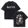 Vintage Gewaschenes Manga Overlord Albedo T-Shirt Herren Damen Kleidung Anime T-Shirt Übergroß Kurzarm 100% Baumwolle T-Shirts Oberteile