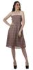 Moomaya Kvinner Sundresses Tube Kjole Trykt Smocked Kvinner Boho Kne Lang
