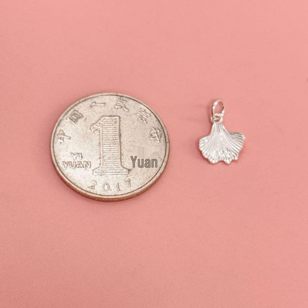 S999 Sterling Silver Beach Pendant with DIY Crystal Beads and Stringing Rope for Bracelets and Necklaces - Fresh Chinese Style
