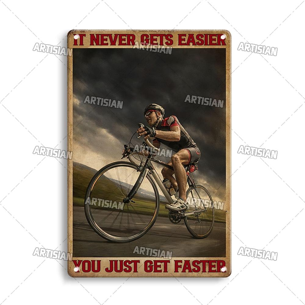 Artisian Cycling Metal Sign Bicycle Tin Plaque Bike Decorative Poster Wall Decor Garage Bar Pub Club Hotel Cafe Kitchen Home