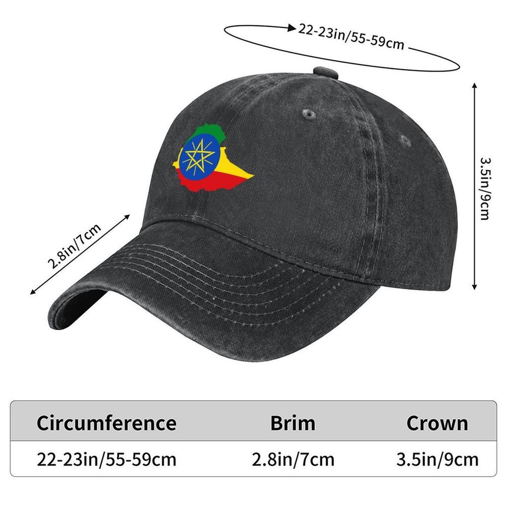 2026 Flag Map Of Ethiopia Baseball Cap Fashion Beach Anime Hat Dad Hat Golf Wear Female Men's