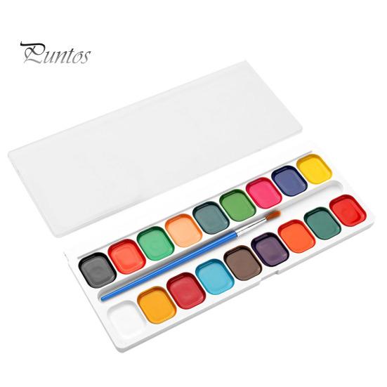 

Набор акварельных красок в коробке, набор водорастворимых пигментов с кисточкой, портативная акварельная палитра для детей, взрослых, путешествий, школьных художественных проектов C