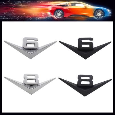 3D Premium V6 V8 for Explorer Everest Focus Ecosport Mustang Kuga Mondeo Car Hood Fender Trunk Rear Bonnet Nameplate Decal Emblem Badge Sticker