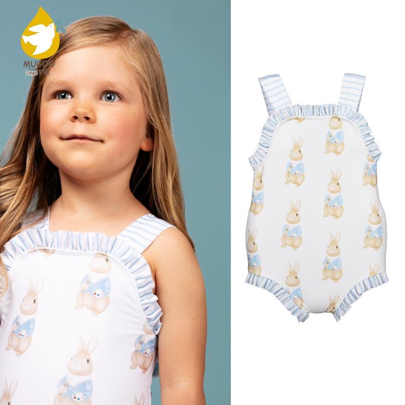 2025 Rabbit Beach One-Piece Swimsuit for Kids: Summer Swimwear for Boys & Girls
