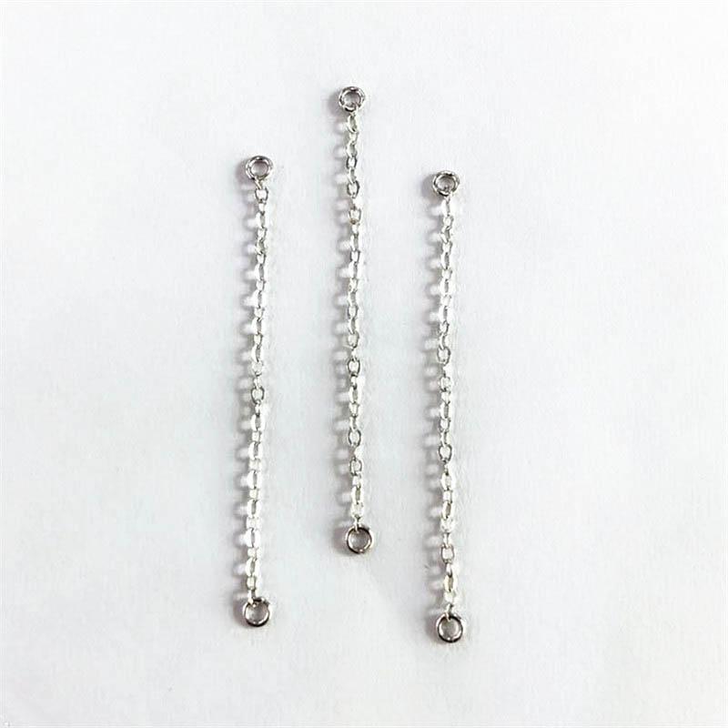 

5pcs 925 Sterling Silver Dangle Earring Line Chains 2-4cm Earrings Extension Chain Connector for Jewlery Making DIY Wholesale 2CM