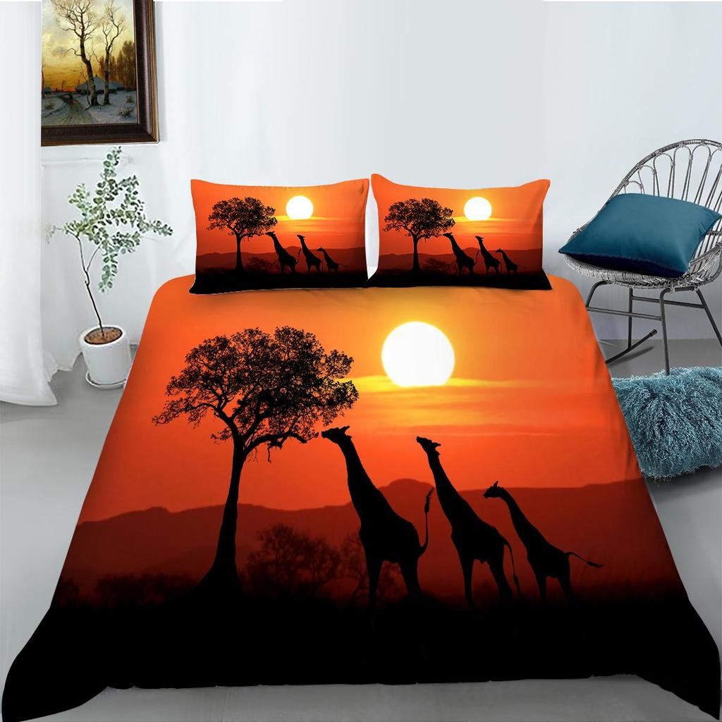 3D Digital Printed Animal Pattern Bedding Set, Bedroom Duvet Cover, Pillowcase, Single/double Bed, Full Size Home Decoration