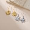Bohemian Gold Hoop Earrings for Women with Daisy and Sunflower Pendant Charm