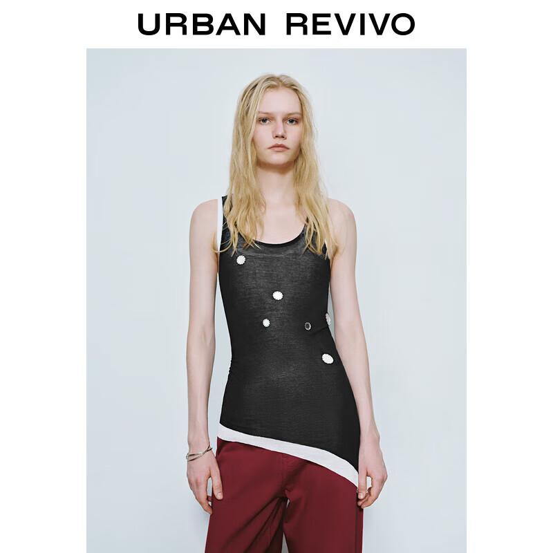 UR 2025 Spring New Women s Irregular Design Two-Piece Sleeveless Vest XL