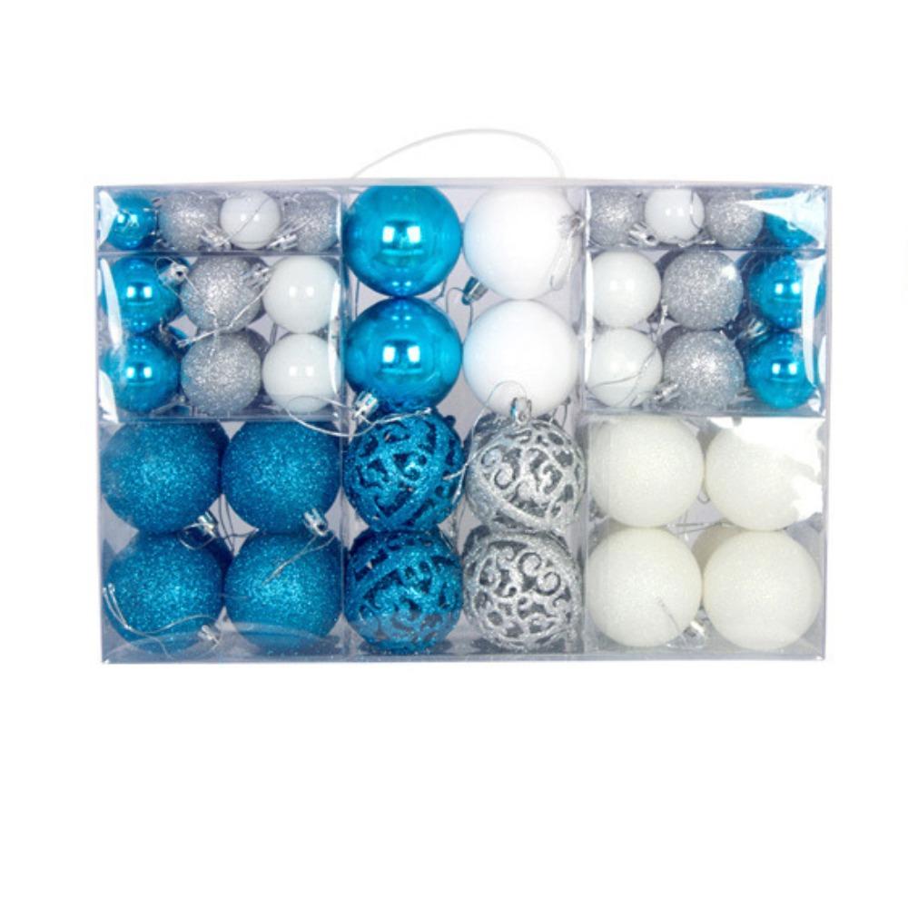 100pcs Delicate Christmas Tree Decoration Pendant Shatterproof Electroplated Ball  Window