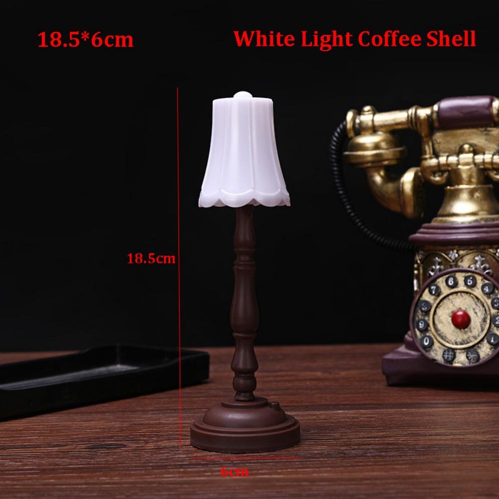1:12 6 Styles Dollhouse Miniature Floor Lamp Mini Simulation Bedside Lamp Doll House Decor