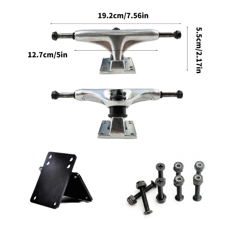 2Pcs 5inch Aluminum Skateboards Truck Skateboards Wheel Bracket Professional Bridge Skate Board Bracket Enduring Base