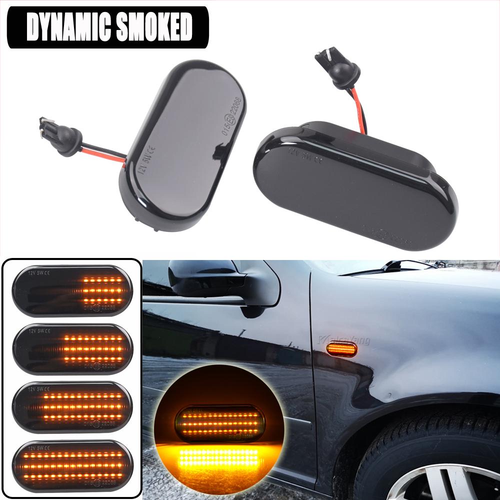 

2x Dynamic LED Turn Signal Flashing Indicator Blinker Side Marker Light for SEAT Ibiza 6L Cordoba Toledo Leon for Skoda Octavia